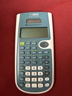 Texas Instruments Solar Scientific Calculator in Teal and White